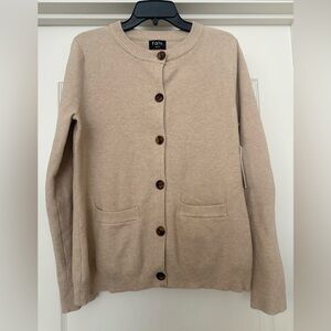 Fate Women’s Beige Cardigan Sweater Size M